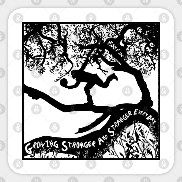 Tom Waits Crooked Tree Sticker by Eyeballkid-